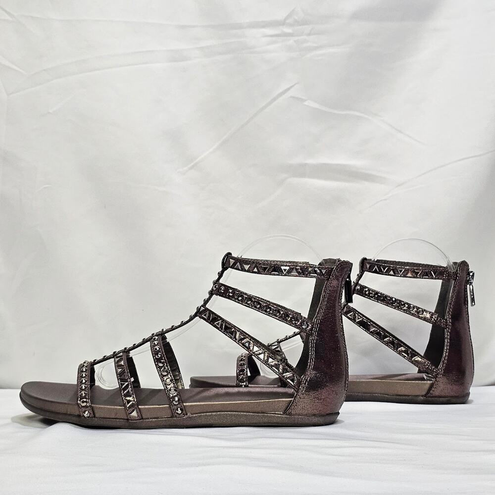 Kenneth Cole Reaction Women's Slim Jewel Gladiator Flat Sandals Size 7.5 NWT